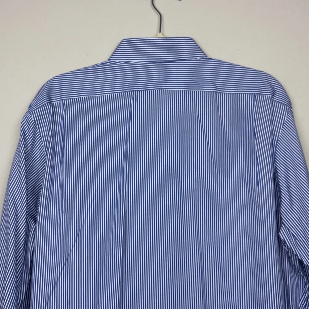 Polo RL‎ Regent Classic Fit Blue & White Pinstripe Button Front SZ 16 32/33